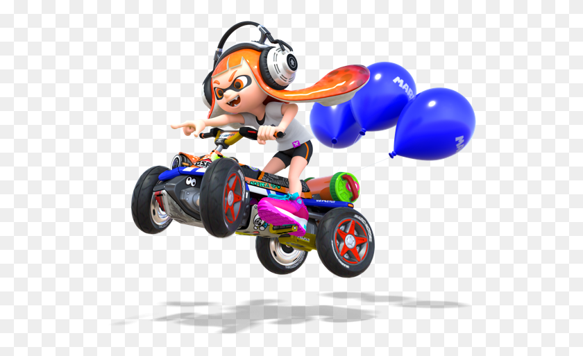533x453 Squid Girl On Kart Nintendo Mario Kart, Mario Kart - Mario Kart 8 Deluxe PNG