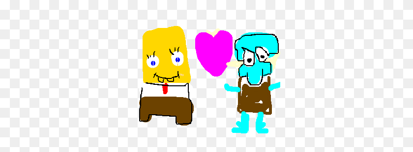 300x250 Squidward Fall In Love With Spongebob - Squidward PNG