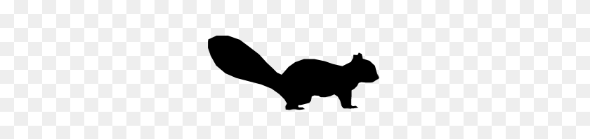 272x139 Squirrel Acorn Silhouette - Squirrel Black And White Clipart