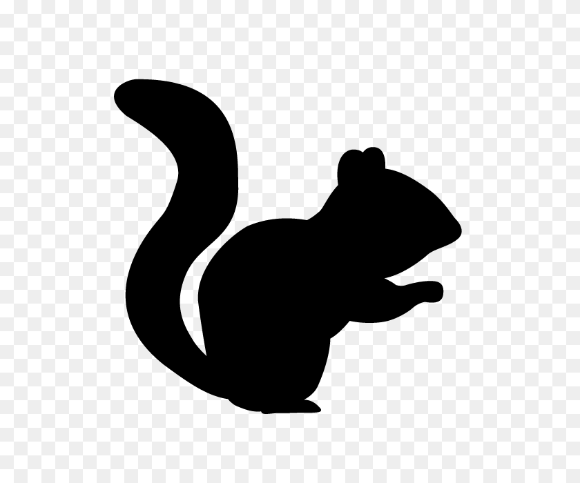 640x640 Squirrel Animal Silhouette Free Illustrations - Squirrel Clipart Black And White