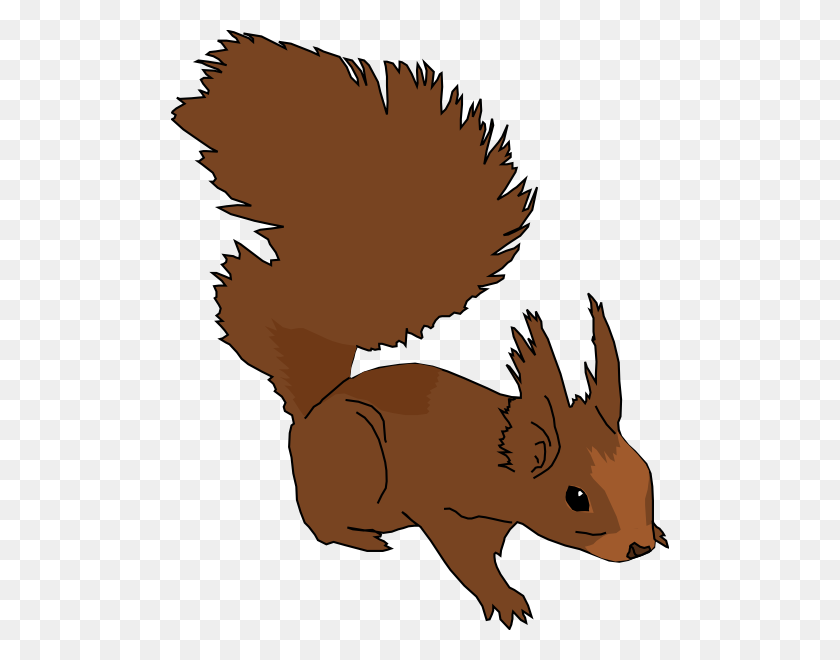 498x600 Squirrel Clip Art With Nuts - Flying Squirrel Clipart
