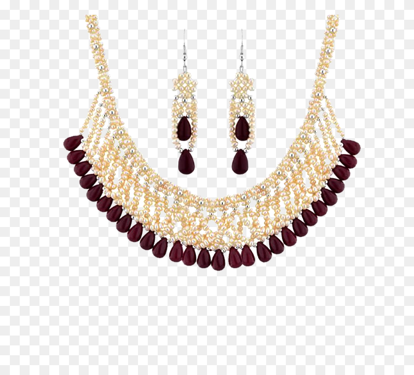 700x700 Sri Jagdamba Perlas Asombroso Conjunto De Collar De Perlas Comprar En Línea - Collar De Perlas Png