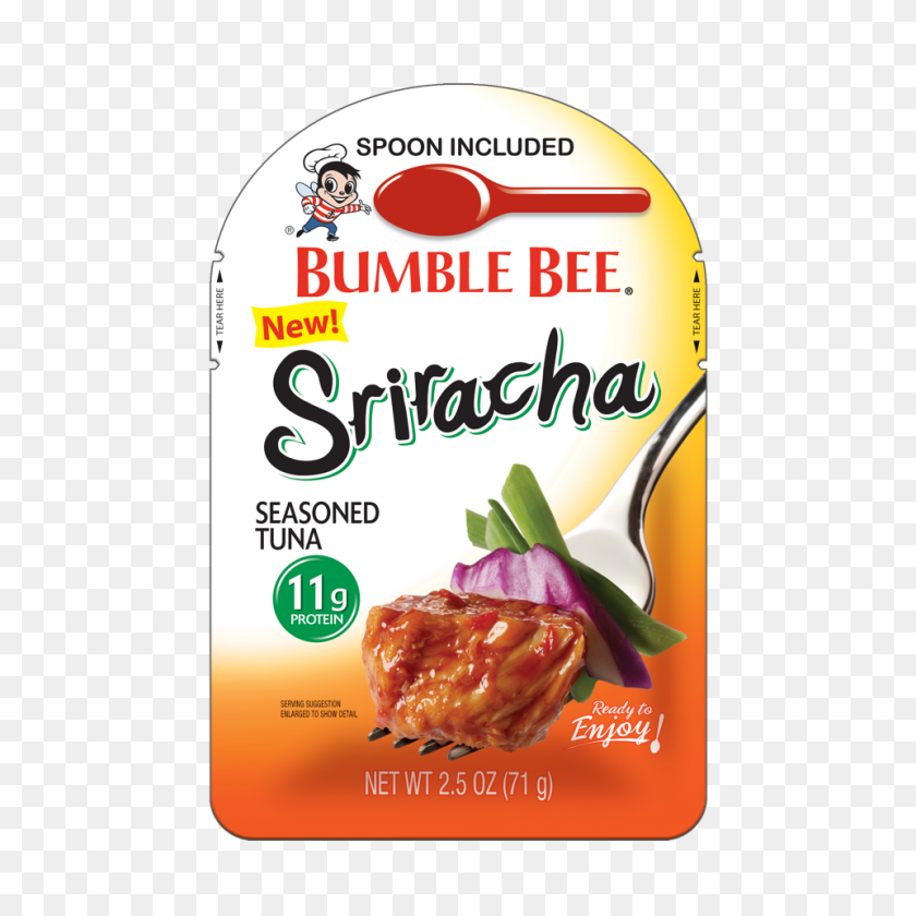 960x960 Sriracha Seasoned Tuna Pouch With Spoon Bumble Bee Tuna - Sriracha PNG