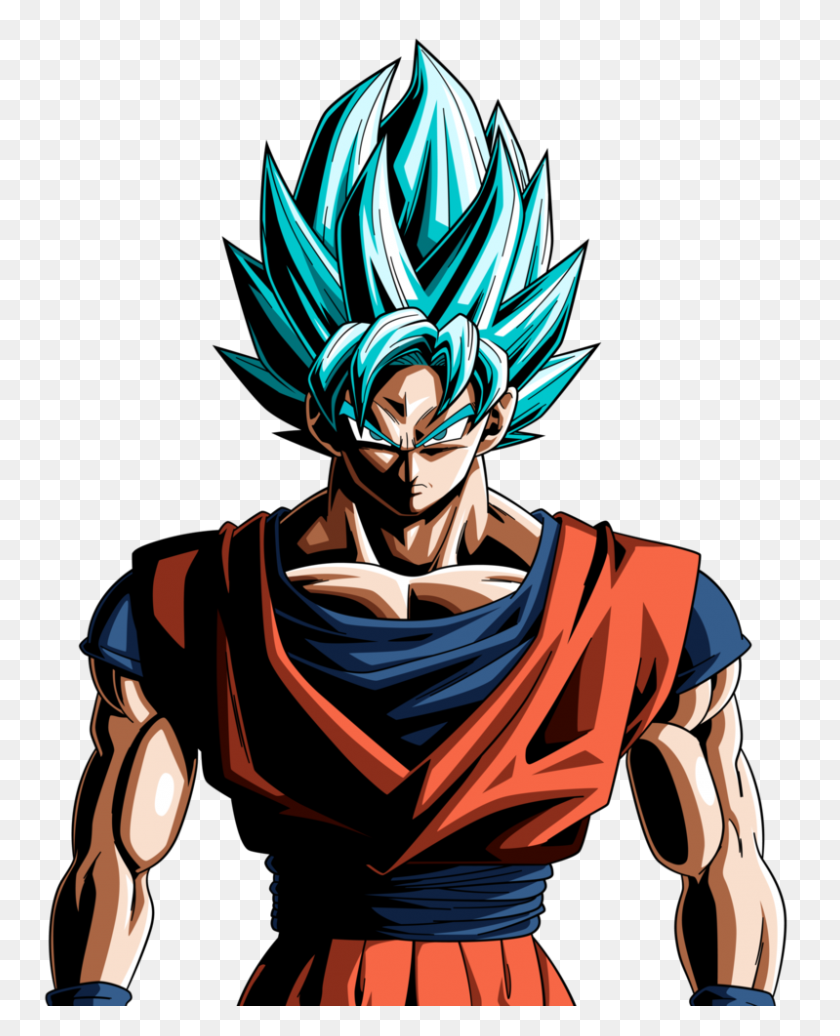 799x1000 Ssj Blue Goku - Goku Hair PNG
