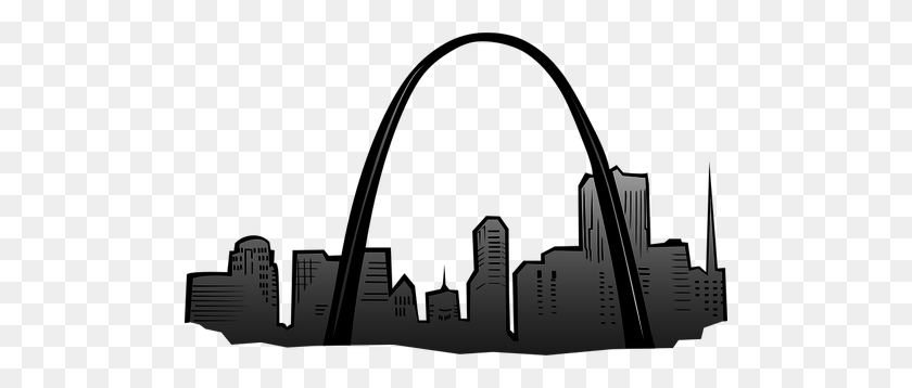 500x298 St Louis Gateway Arch Vector Drawing - Cityscape Clipart