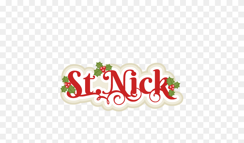 432x432 St Nick Title Scrapbook Clip Art Christmas Cut Outs For Cricut - Title Clipart
