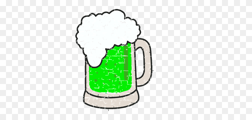 338x340 Пиво На День Святого Патрика - Зеленое Пиво Клипарт