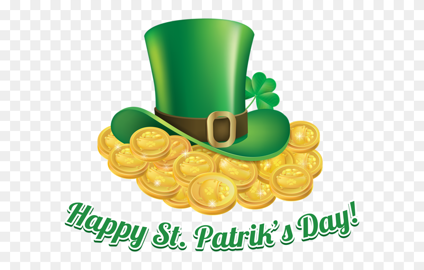 600x476 St Patricks Day Coins And Hat Transparent Png Clip Art Image - Saint Patricks Day Clip Art