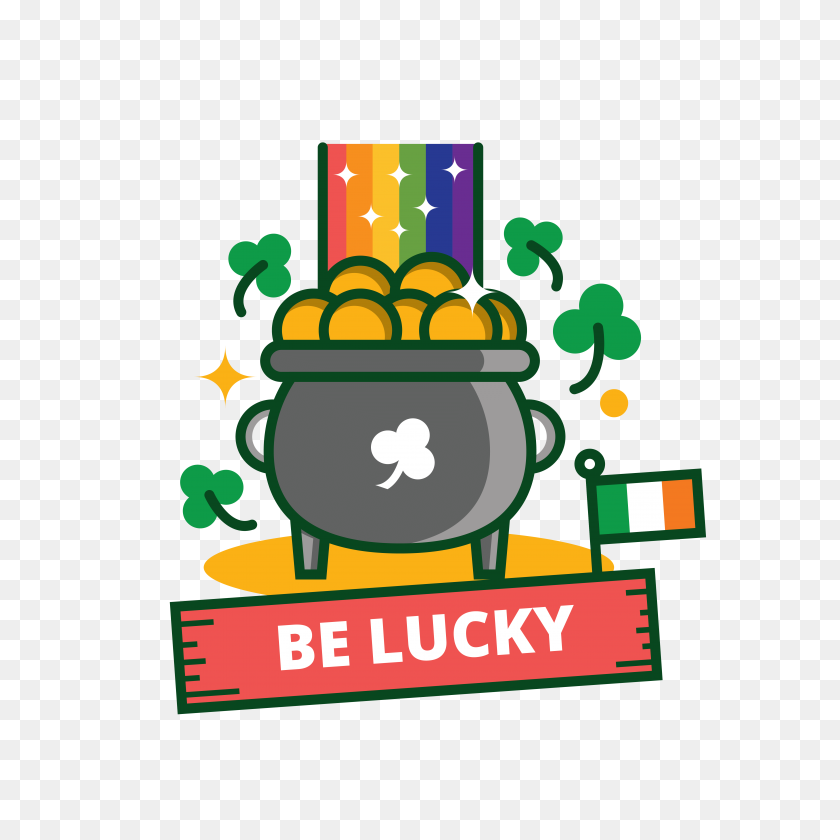 5833x5833 St Patrick's Day Lucky Pot Sticker - St Patricks Day Clip Art Borders