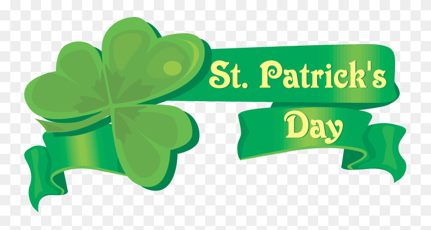 750x388 St Patrick's Day Ribbon Banner Transparent Png - Patrick PNG