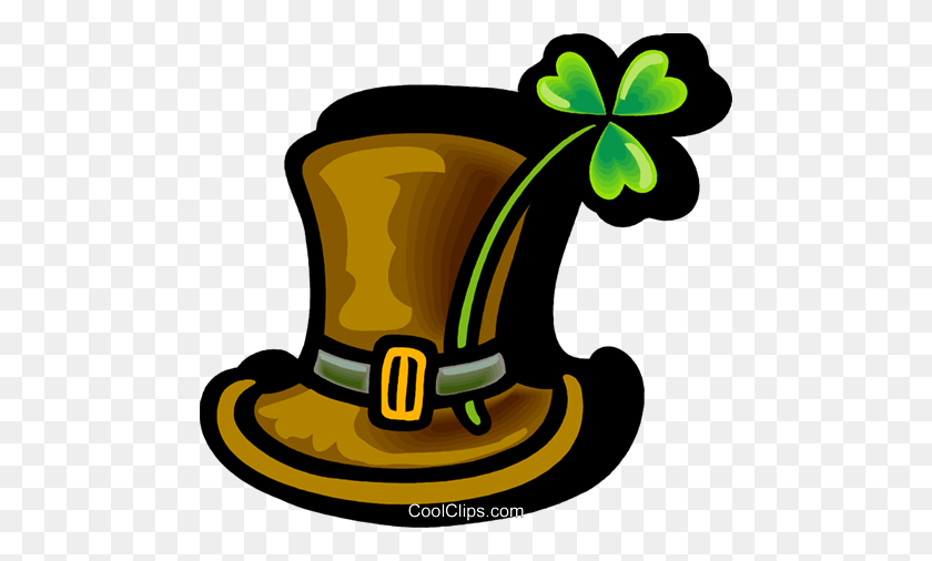 480x446 St Patricks Day Vector Clipart Of A St Patrick's Day Hat - St Patricks Day Hat Clipart