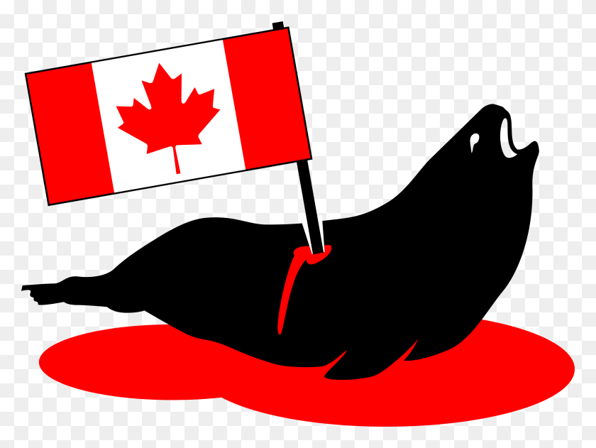 2400x1759 Stabbed Canadian Seal Icons Png - Canada PNG
