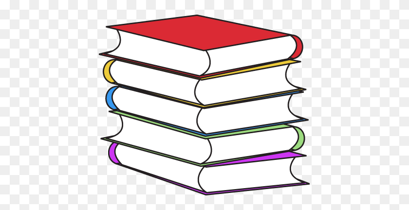 433x372 Stack Of Books Clip Art - Pile Of Books Clipart