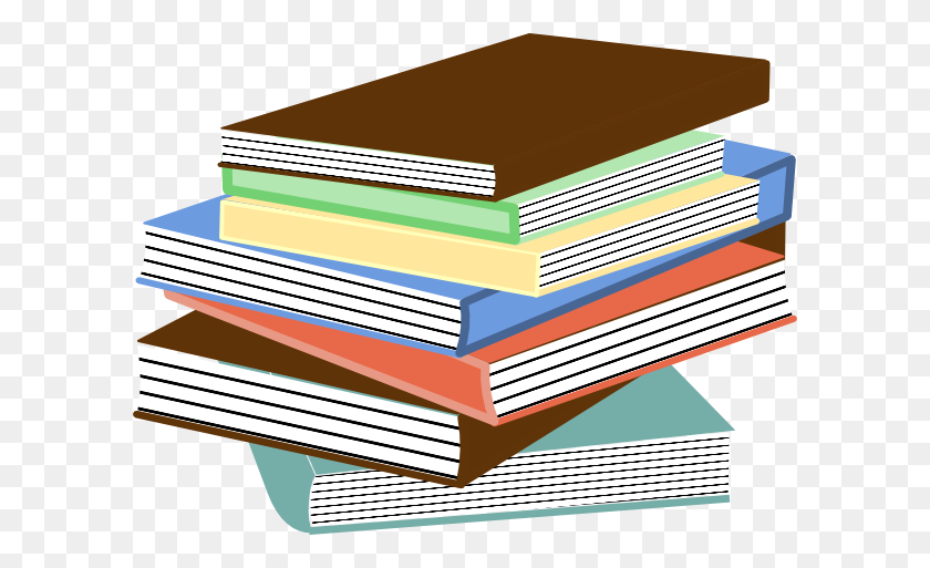 600x453 Stack Of Books Clip Art - Pile Of Books PNG