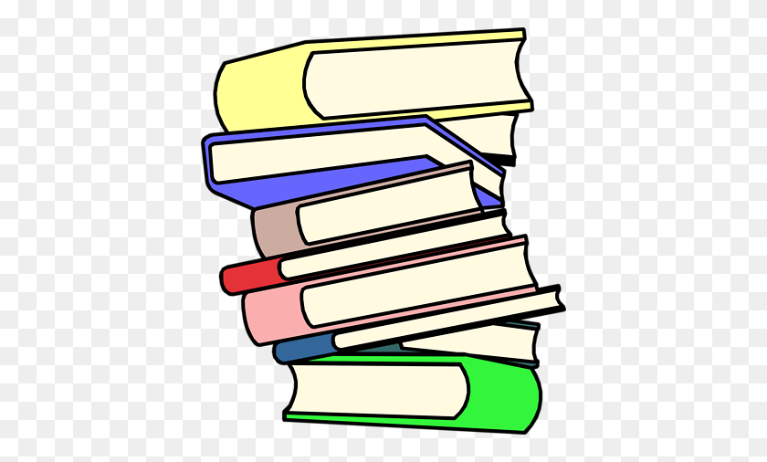 400x446 Stack Of Books Clip Art - Stack Of Books Clipart