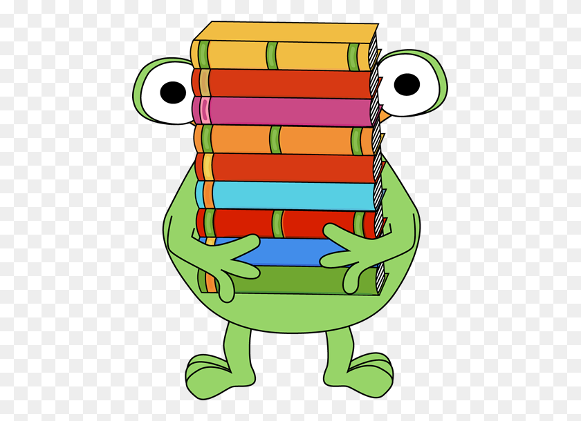 457x550 Stack Of Books Clipart - Monster Feet Clipart