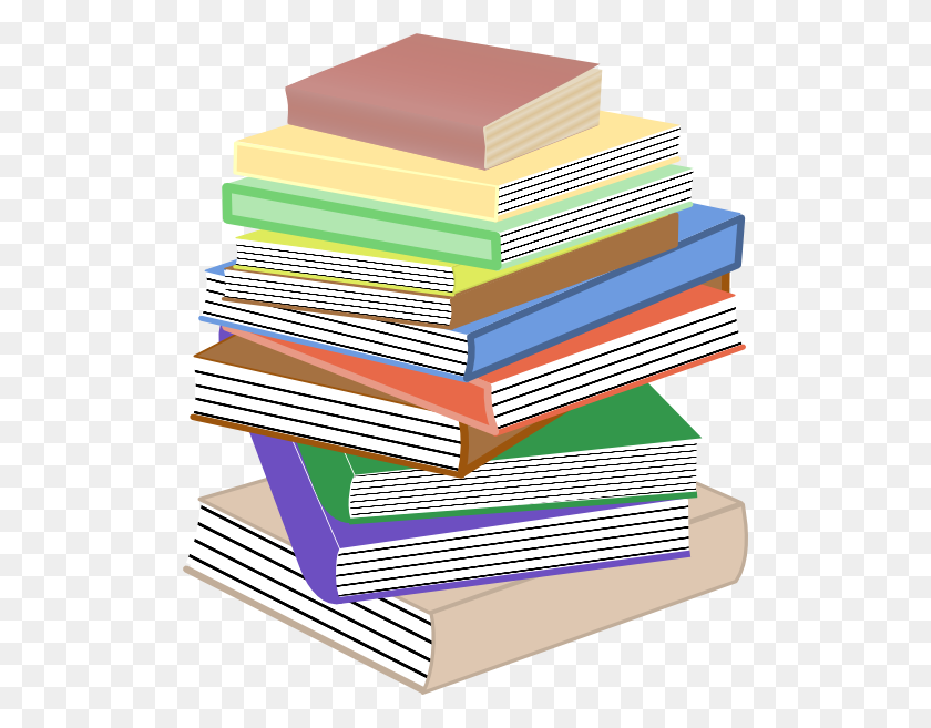 510x597 Stack Of Books, Taller Clip Arts Download - Book PNG Clipart