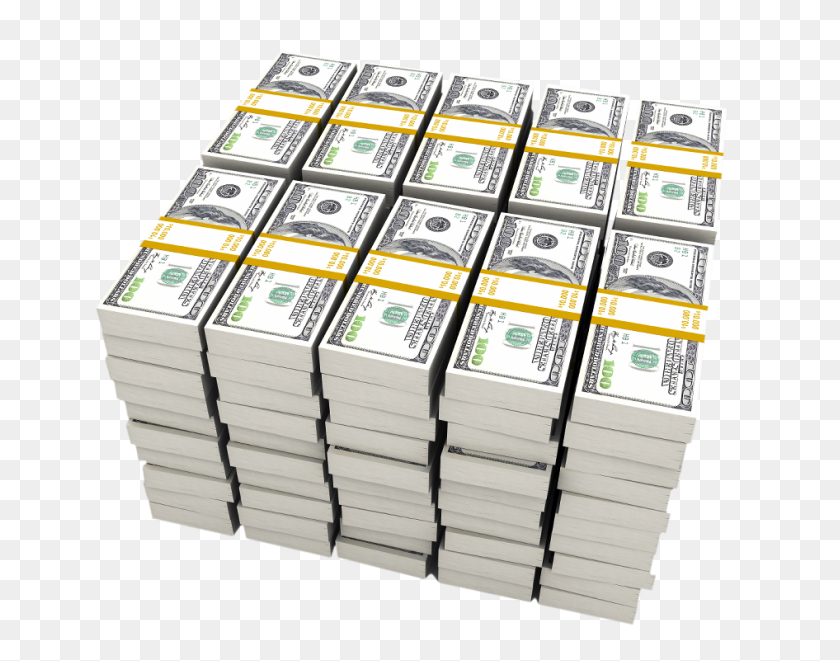 666x601 Stack Of Dollars Png - Money PNG