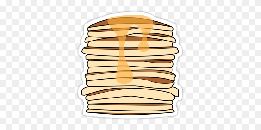 375x360 Stack Of Pancakes Stickers - Pancakes PNG