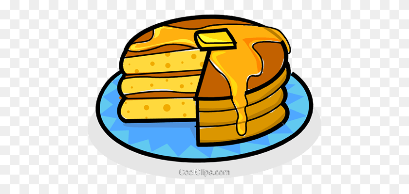 480x340 Stack Of Pancakes With Maple Syrup Royalty Free Vector Clip Art - Syrup Clipart