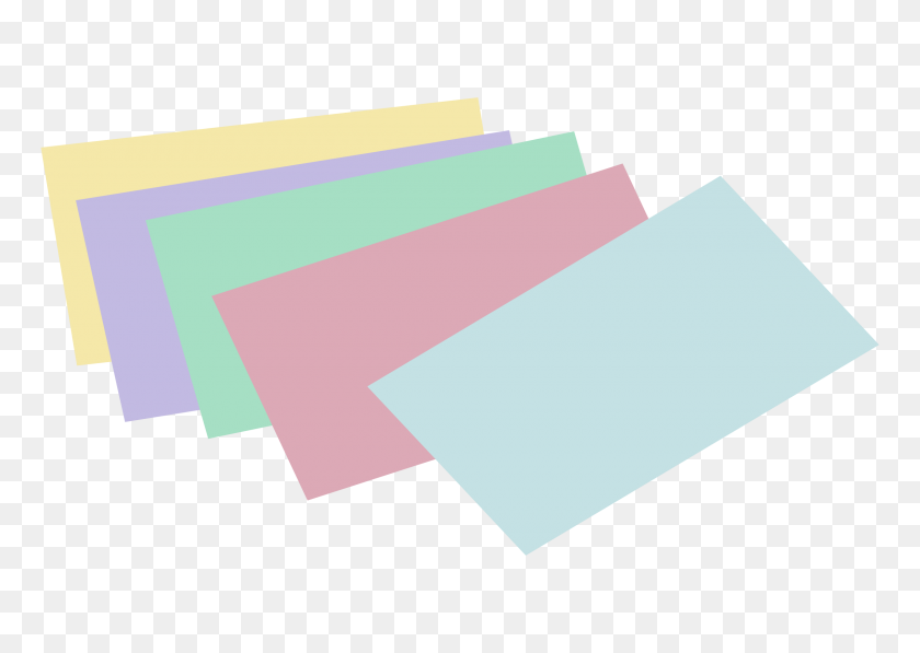 2400x1655 Стопка Без Подкладки Цветные Значки Индексных Карточек Png - Стопка Бумаги В Png
