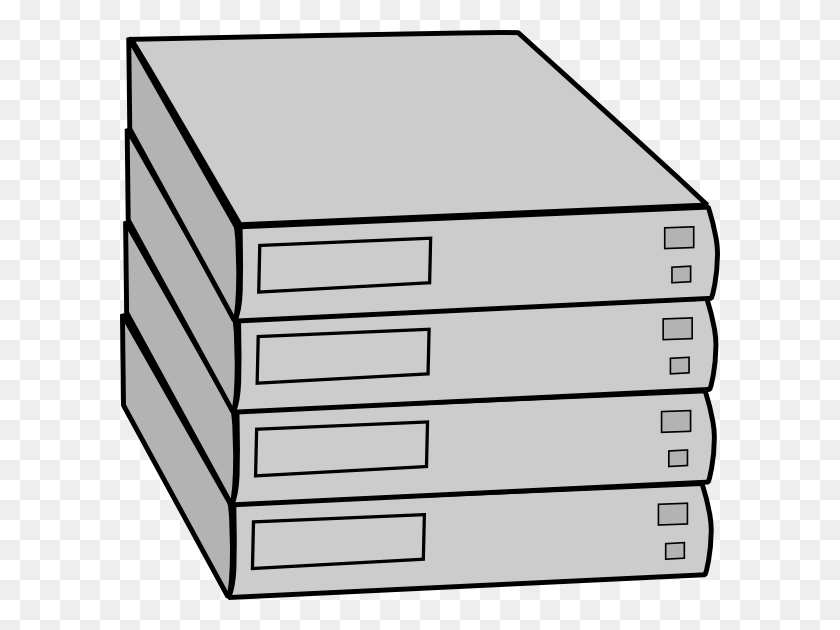 600x570 Stacked Servers Without Rack Clip Art - Server Clipart