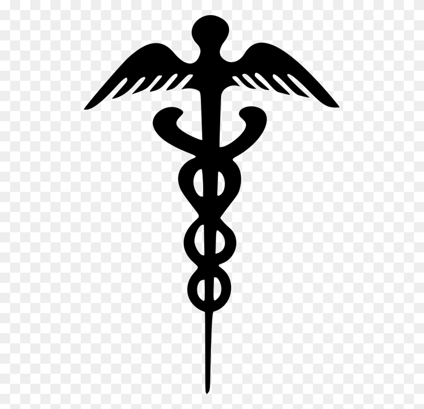 507x750 Посох Гермеса Кадуцея Как Символ Медицины - Медицинский Символ Клипарт