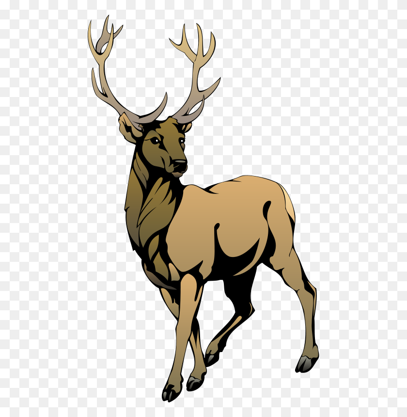478x800 Stag Clipart Clip Art - Reindeer Clipart Free
