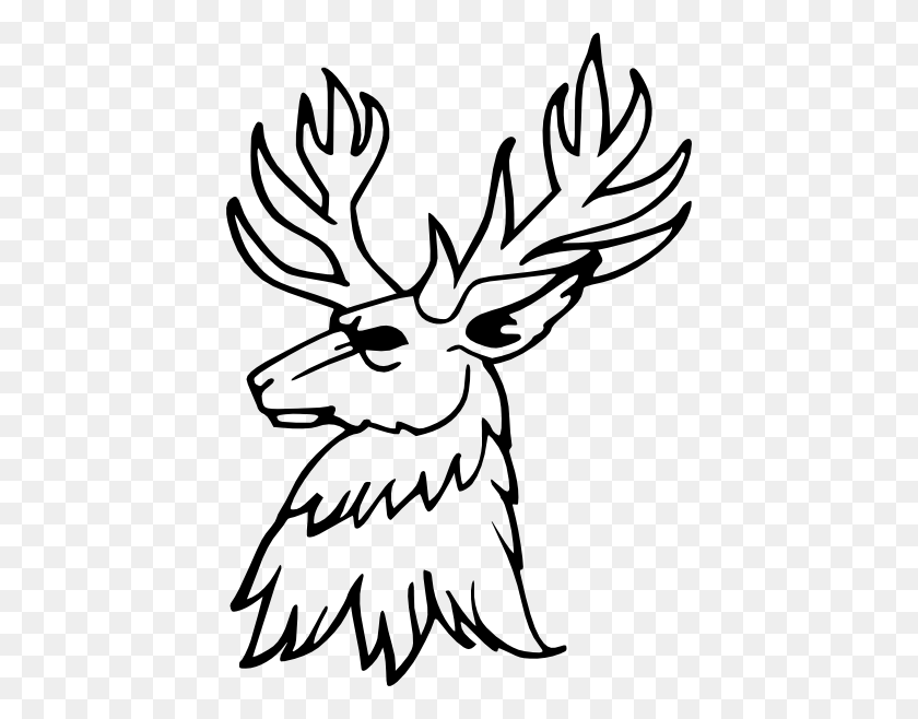 426x598 Stag Outline Clip Art - Stag Clipart
