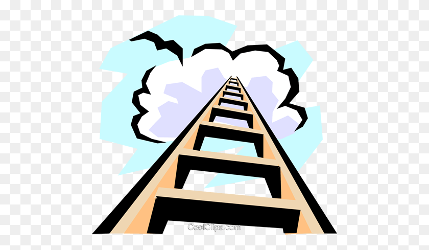 480x429 Stairway To Heaven Royalty Free Vector Clip Art Illustration - Stairway To Heaven Clipart