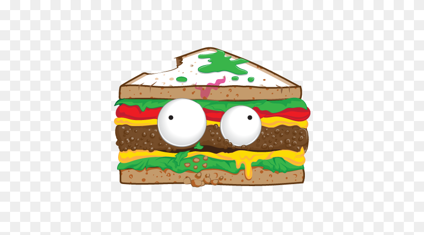 412x406 Stale Sandwich The Grossery Gang На Викии Работает Фэндомом - Клипарт Сэндвич С Фрикаделькой