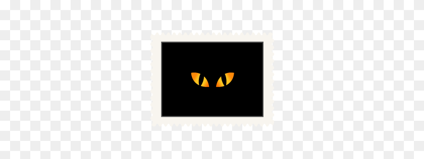 256x256 Sello De Ojos De Gato Negro Icono De Sellos De Halloween Iconset Dapino - Ojos De Gato Png