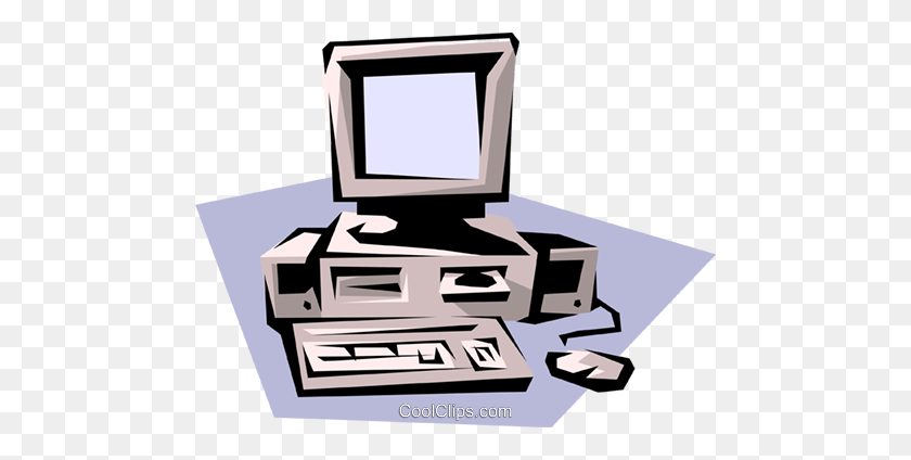 480x364 Stand Alone Computer Royalty Free Vector Clip Art Illustration - Stand Up Clipart