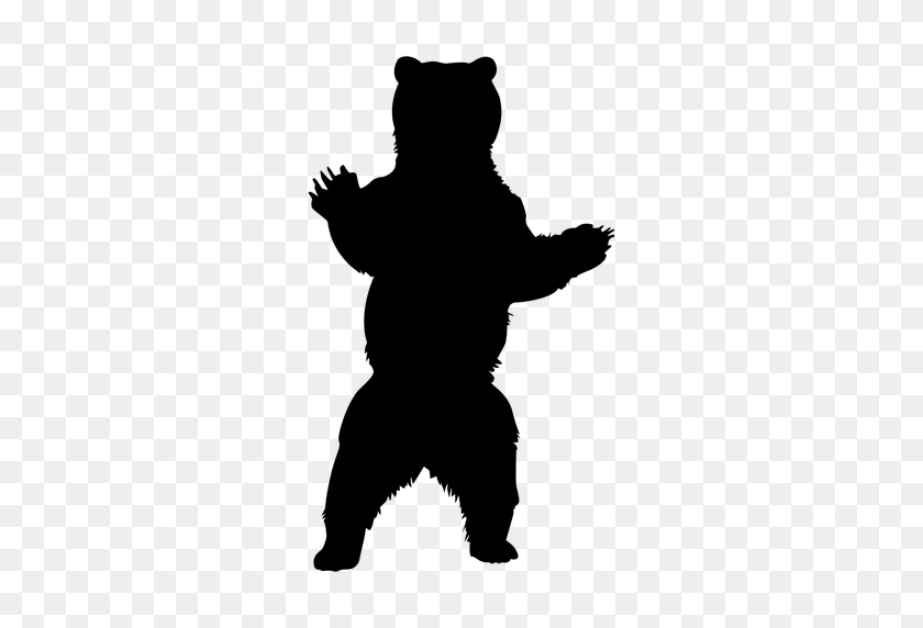 512x512 Standing Bear Silhouette - Bear Silhouette PNG