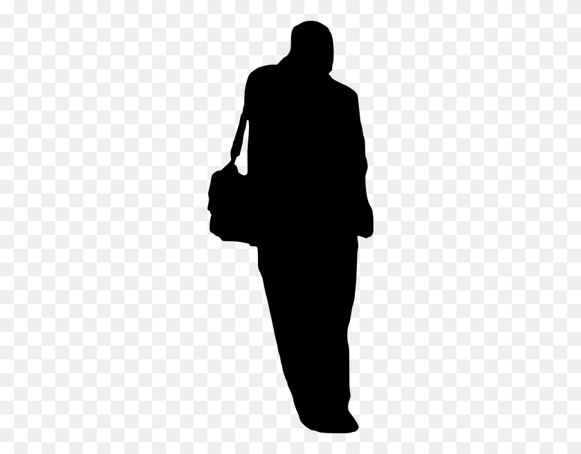 240x597 Standing Business Man Silhouette Clip Art - Person Clipart Silhouette