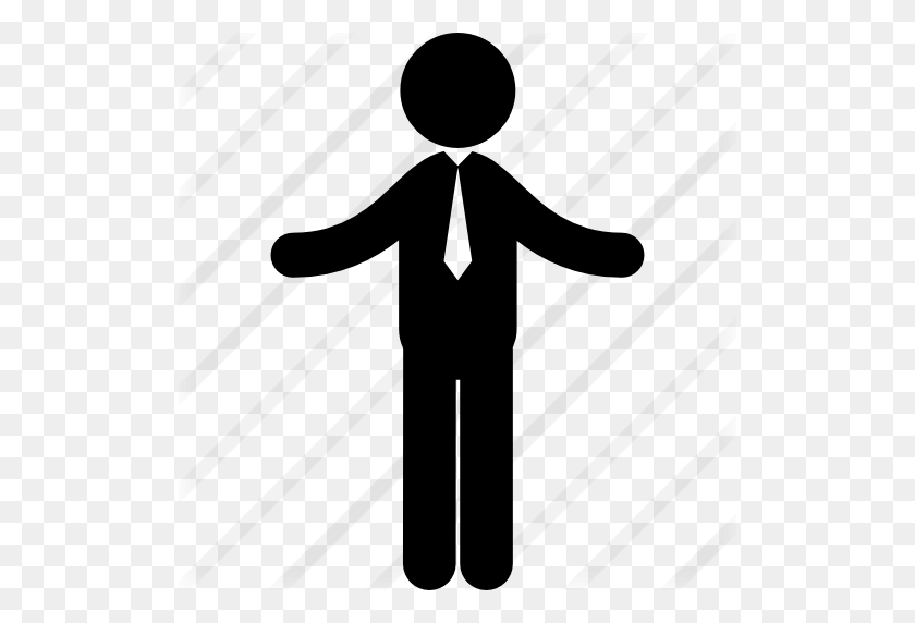 512x512 Standing Frontal Businessman With Tie - Personas PNG