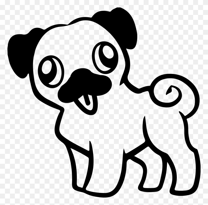 1254x1232 Standing Pug Attempt - Pug PNG