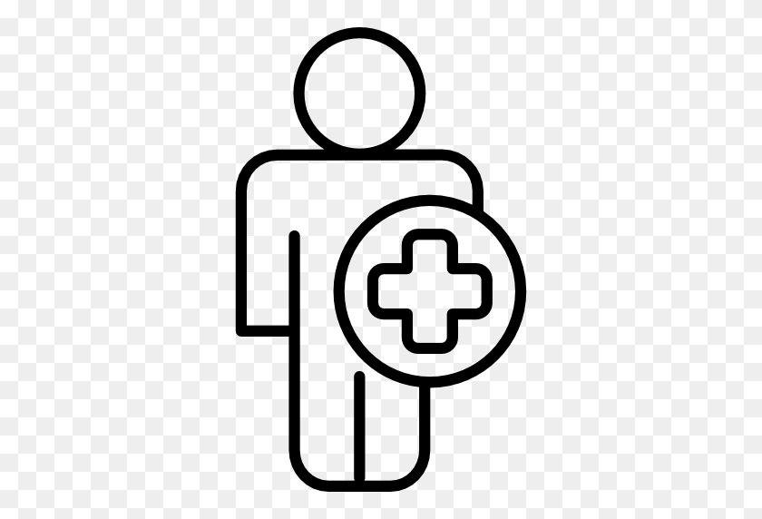 512x512 Standiung, Outline, Person, Cross, Shape, First Aid, Sign, Symbol - Person Outline PNG
