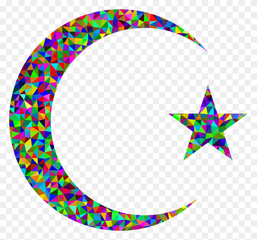 807x750 La Estrella Y La Luna Creciente Símbolos Del Islam - Luna Png Imágenes Prediseñadas