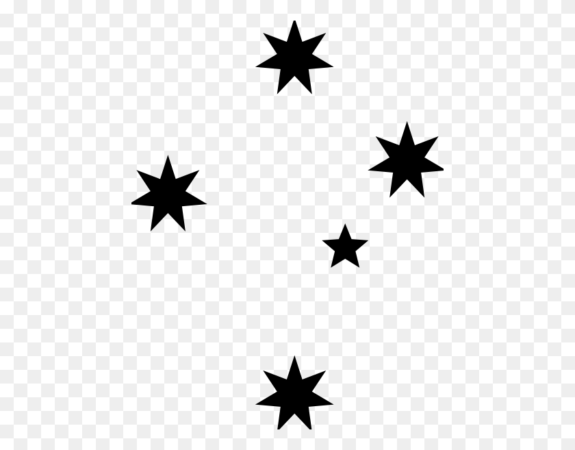 456x597 Звезды Черно-Белые Черно-Белые Звезды Клипарт - Луна И Звезды Клипарт
