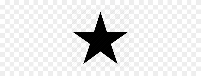 260x260 Star Black And White Clipart - Hanging Stars Clipart