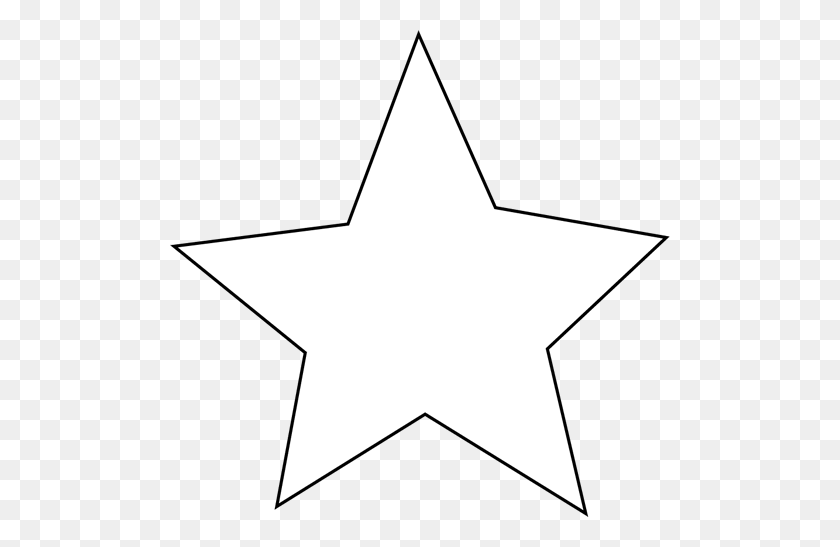500x487 Star Black And White White Star Clip Art Image - Star Clipart
