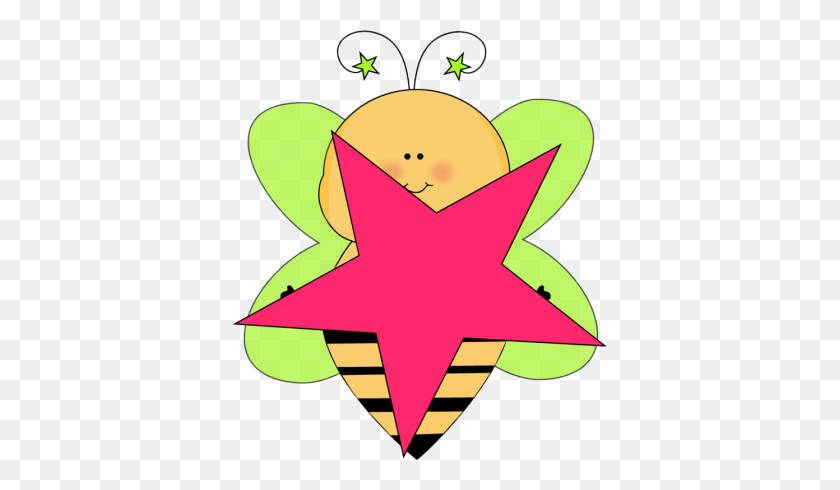 375x430 Star Clip Art Image - Cute Insect Clipart