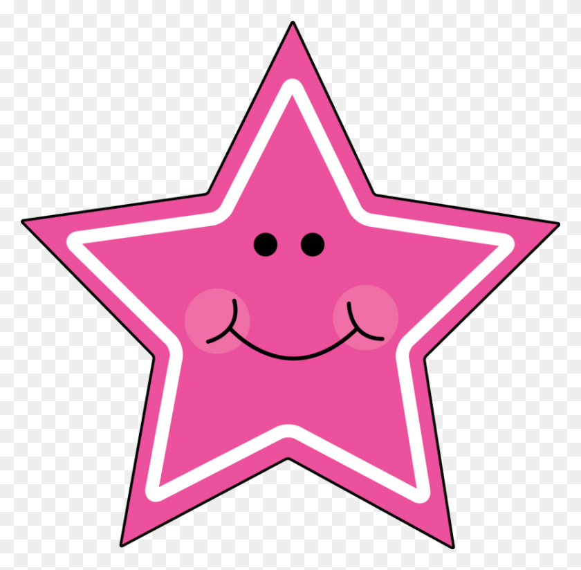 830x813 Звездный Клипарт - Розовая Звезда Клипарт