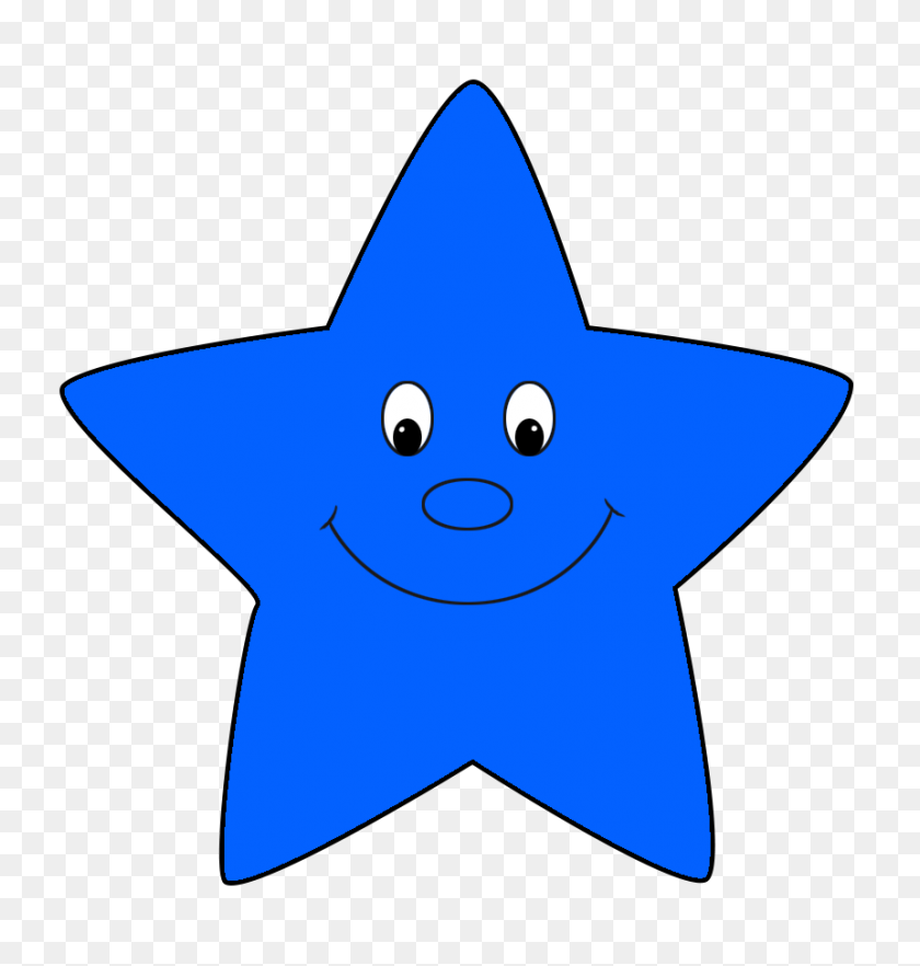 861x908 Star Clipart - Blue Star Clipart