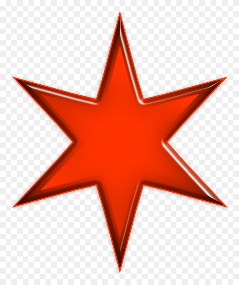 800x965 Star Clipart Flag Of Chicago Red Star Chicago Flag Star Png - Chicago Clipart