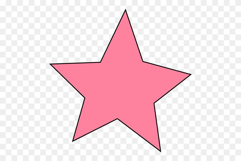 498x500 Star Clipart Light Pink - Pink Star Clipart