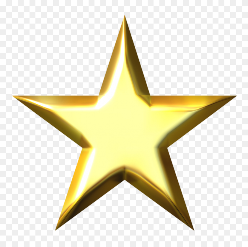 1000x1000 Звездный Клипарт Фото - Золотая Звезда Клипарт