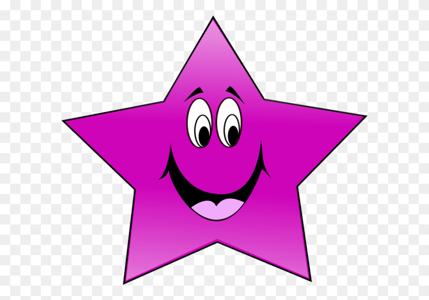 600x528 Star Clipart Pink - Pink Star Clipart
