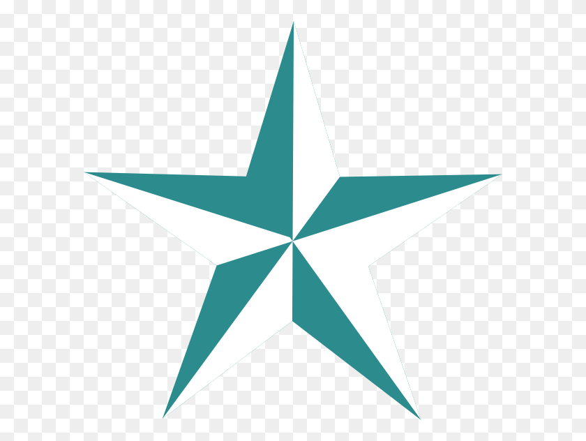 600x572 Star Clipart Teal - Blue Star Clipart